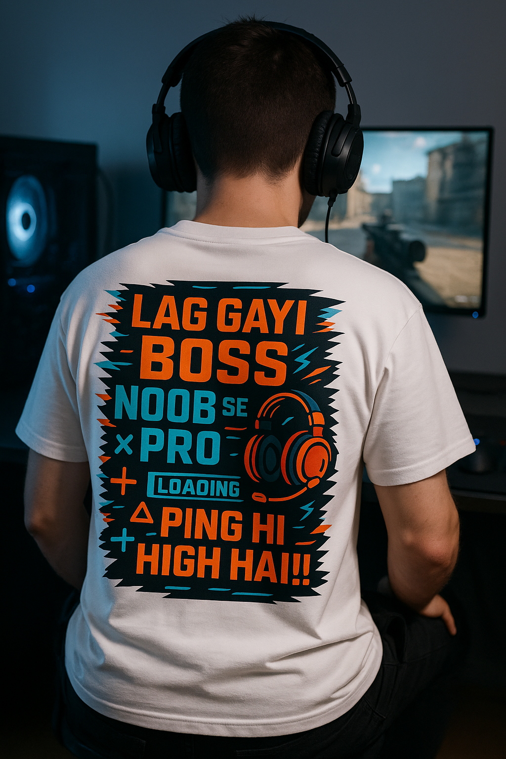 Lag Gayi Boss Ping High Hai T-Shirt - Funny Gamer Tee